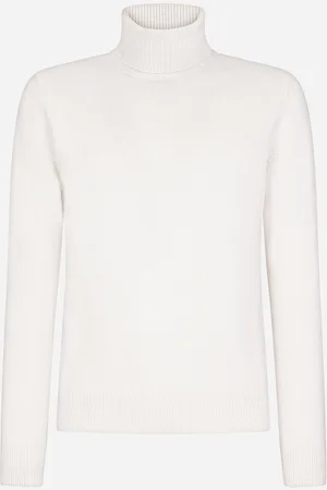 Dolce & Gabbana Maglia Collo Alto In Lana Vergine - Uomo Maglieria Bianco 44
