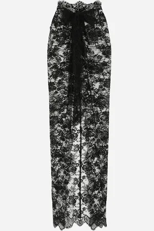 Dolce & Gabbana Gonna Lunga In Pizzo Chantilly - Donna Gonne 40