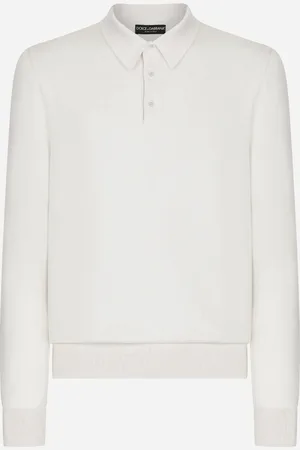Dolce & Gabbana Maglia Polo In Cashmere E Seta - Uomo Maglieria Bianco 48