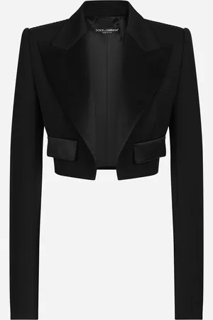 Dolce & Gabbana Spencer Tuxedo In Gabardina Di Lana - Donna Giacche E Blazer Lana 38