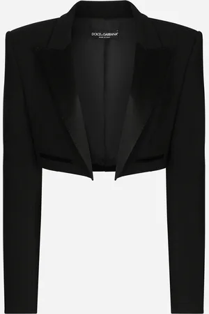Dolce & Gabbana Spencer Tuxedo In Gabardina Lana - Donna Giacche E Blazer Lana 38
