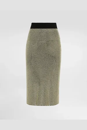 Dolce & Gabbana Gonna Midi A Tubino In Crystal Mesh - Donna Gonne Xs
