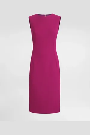 Dolce & Gabbana Abito Longuette A Tubino In Crêpe Di Lana - Donna Abiti Rosso 36