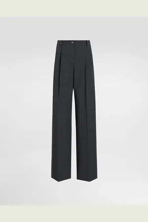 Dolce & Gabbana Pantaloni In Tela Di Lana - Donna Pantaloni E Shorts Grigio 40