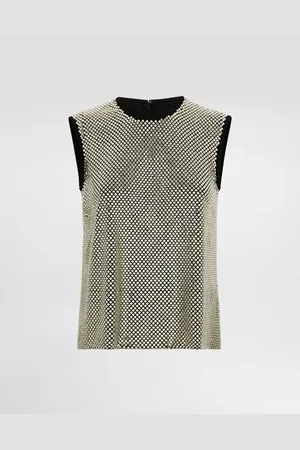 Dolce & Gabbana Blusa Senza Maniche In Crystal Mesh - Donna Camicie E Top M
