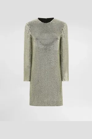 Dolce & Gabbana Abito Corto Maniche Lunghe In Crystal Mesh - Donna Abiti Xs