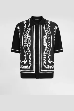 Dolce & Gabbana Camicia In Seta E Cotone Bandana - Uomo Maglieria M