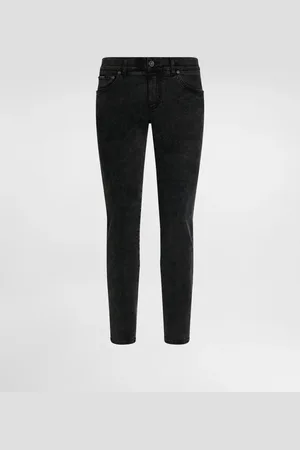 Dolce & Gabbana Jeans Skinny In Cotone Stretch Con Placca - Uomo Denim Multicolore 44