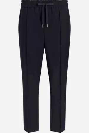 Dolce & Gabbana Pantalone Jogging In Lana - Uomo Pantaloni E Shorts Blu 56