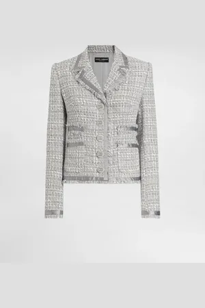 Dolce & Gabbana Giacca Corta Monopetto In Bouclé Lamé - Donna Giacche E Blazer Multicolore 36