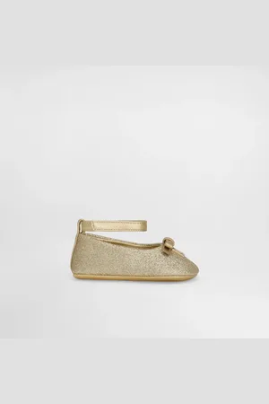 Dolce & Gabbana Ballerine In Tessuto Glitterato - Donna Scarpe Neonata (16-20) Oro Tessuto 19