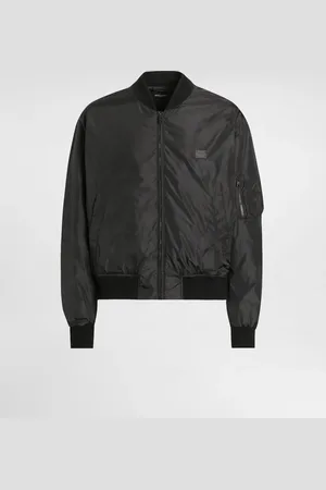 Dolce & Gabbana Bomber Imbottito In Tessuto Tecnico Con Placca - Uomo Cappotti E Giubbotti 46