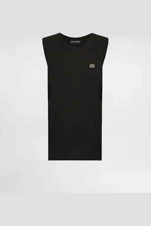 Dolce & Gabbana Canotta Over In Cotone Con Placca - Uomo T-shirts E Polo M