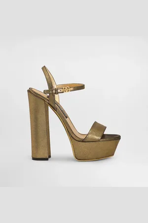 Dolce & Gabbana Sandalo In Organzino Laminato - Donna Sandali E Zeppe 41