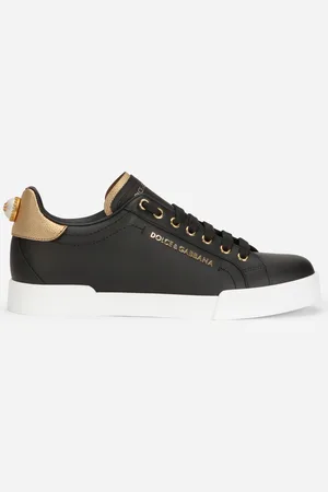 Dolce & Gabbana Sneakers Portofino In Vitello Nappato Con Lettering - Donna Sneaker Multicolore Pelle 39