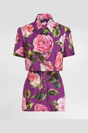 Dolce & Gabbana Tuta Pagliaccetto In Cotone Rose - Donna Abiti 36