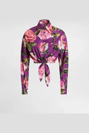 Dolce & Gabbana Camicia Con Fiocco In Cotone Rose - Donna Camicie E Top 36