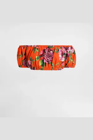 Dolce & Gabbana Top Scollo Bardot In Cotone Rose - Donna Camicie E Top 36