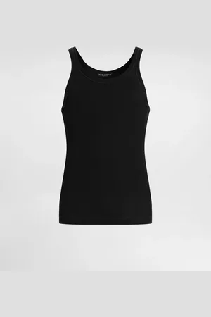 Dolce & Gabbana Canotta Slim A Costine Con Placca - Uomo T-shirts E Polo 46