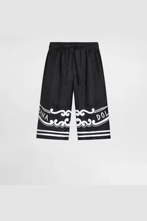 Dolce & Gabbana Bermuda In Seta Con Dettagli Stampa Bandana - Uomo Pantaloni E Shorts 46
