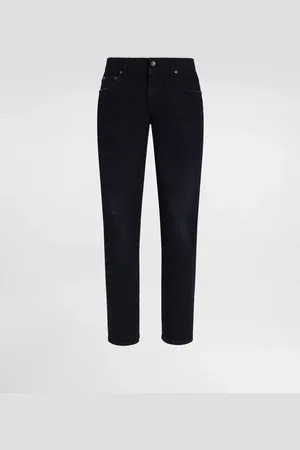 Dolce & Gabbana Jeans Skinny In Cotone Stretch Con Placca - Uomo Denim Multicolore 44