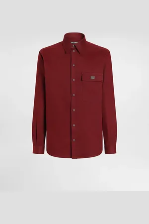Dolce & Gabbana Camicia In Cotone Con Placca - Uomo Camicie 40