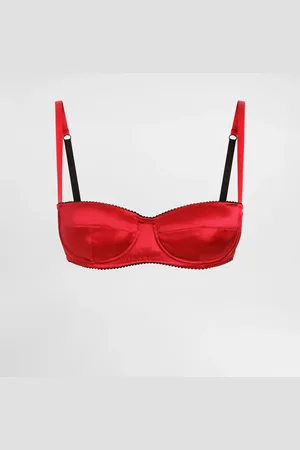 Dolce & Gabbana Reggiseno A Balconcino In Raso - Donna Intimo Seta 1b