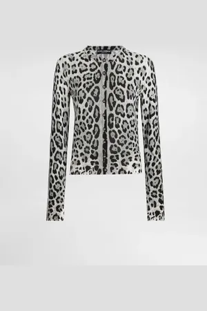Dolce & Gabbana Cardigan In Seta Leopardo - Donna Maglioni E Cardigan 38