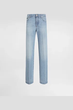 Dolce & Gabbana Jeans Loose In Denim Con Piega Stirata - Donna Denim Multicolore 40