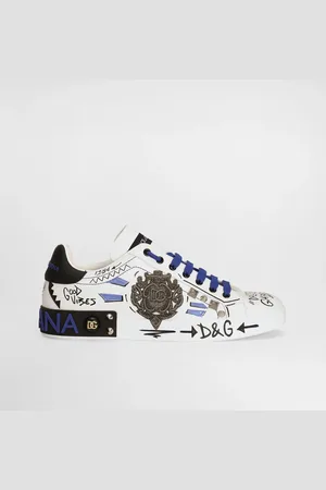 Dolce & Gabbana Sneaker Portofino In Pelle Di Vitello Con Patch - Uomo Sneaker 41