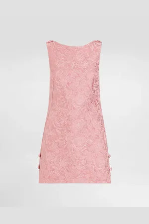 Dolce & Gabbana Abito Corto A Sacchetto In Jacquard Matelassé Floreale - Donna Abiti 38