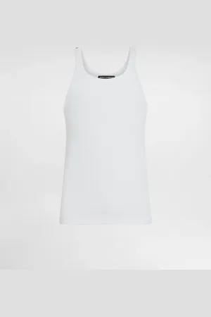 Dolce & Gabbana Canotta In Cotone A Costine Lavato - Uomo T-shirts E Polo Bianco Cotone 44