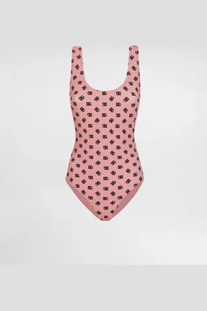 Dolce & Gabbana Costume Intero Olimpionico Logo Dg Allover - Donna Beachwear 1