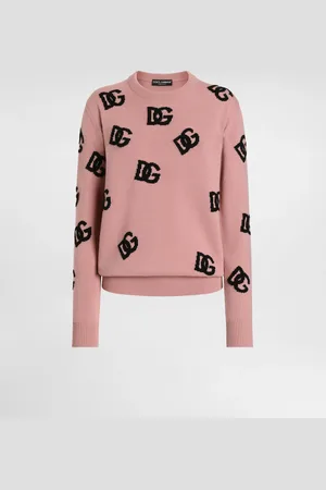 Dolce & Gabbana Maglia In Lana Con Intarsio Logo Dg - Donna Maglioni E Cardigan 38
