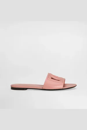 Dolce & Gabbana Slide In Pelle Di Vitello E Logo Dg - Donna Slide E Mule Pelle 36