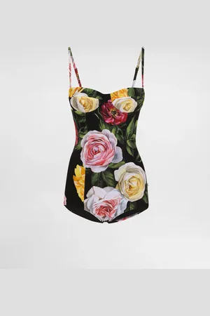 Dolce & Gabbana Costume Intero Balconcino Rose E Peonie - Donna Beachwear 1