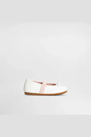 Dolce & Gabbana Ballerina In Vernice - Donna Scarpe Primi Passi (19-26) Bianco Pelle 19