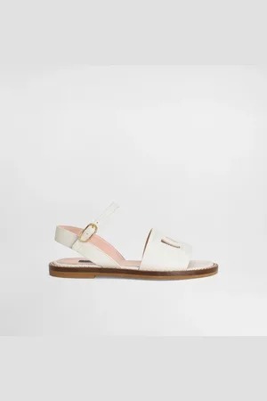 Dolce & Gabbana Sandalo In Pelle Di Vitello Con Logo Dg Cut Out - Donna Scarpe (24-38) 27