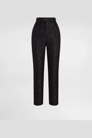 Dolce & Gabbana Pantaloni Sartoriali In Jacquard Floreale Matelassé - Donna Pantaloni E Shorts 38