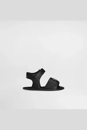 Dolce & Gabbana Sandalo In Pelle Di Agnello Nappata Con Logo Dg - Donna Scarpe Neonata (16-20) Pelle 16