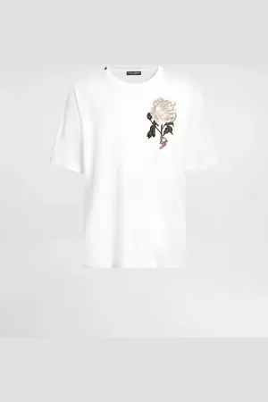 Dolce & Gabbana T-shirt In Cotone Con Patch - Uomo T-shirts E Polo Bianco 46
