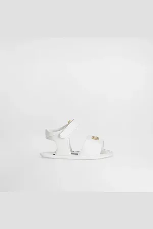 Dolce & Gabbana Sandalo In Pelle Di Agnello Nappata Con Logo Dg - Donna Scarpe Neonata (16-20) Pelle 16