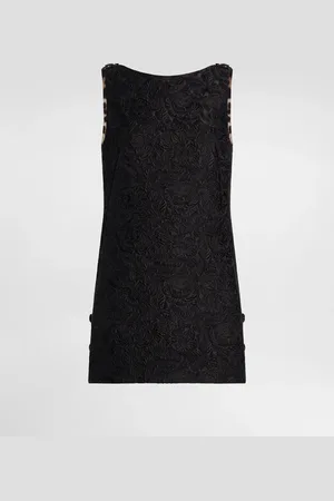Dolce & Gabbana Abito Corto A Sacchetto In Jacquard Matelassé Floreale - Donna Abiti 36