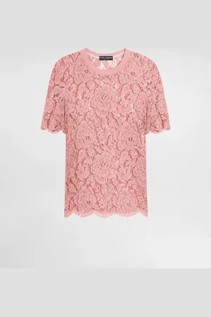 Dolce & Gabbana T-shirt Manica Corta In Pizzo Cordonetto - Donna Camicie E Top 40