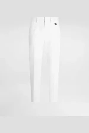 Dolce & Gabbana Pantalone Sartoriale In Cotone - Uomo Pantaloni E Shorts Bianco 44