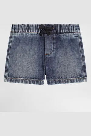Dolce & Gabbana Bermuda In Denim Con Logo - Uomo Pantaloni E Shorts Multicolore 3/6 Months