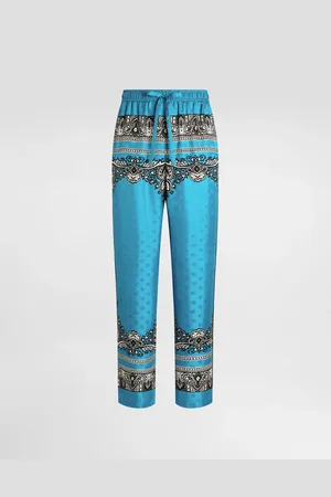Dolce & Gabbana Pantaloni Pigiama In Seta Con Bandana - Uomo Pantaloni E Shorts 44