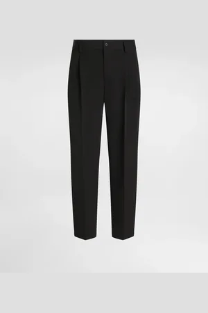 Dolce & Gabbana Pantaloni In Lana Con Doppia Pince - Uomo Pantaloni E Shorts Lana 48