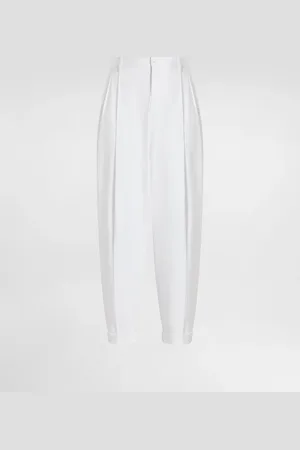 Dolce & Gabbana Pantaloni Doppia Pence In Gabardina Di Cotone - Uomo Pantaloni E Shorts 44