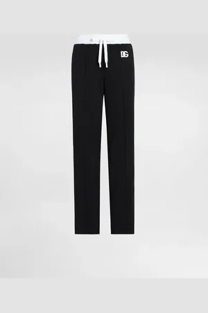 Dolce & Gabbana Pantaloni Jogging In Triacetato Con Ricamo Logo Dg - Donna Pantaloni E Shorts 46